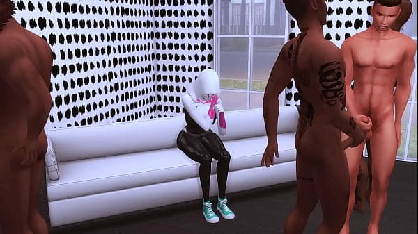 GWEN STACY GETS HARD BBC GANGBANG AND BLOWBANG WITH BBC CROWD CHEATING ON HER BOYFRIEND SPIDER MAN (SIMS 4   ANIME HENTAI   SFM)