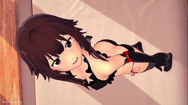 La caliente megumin quiere tener sexo vistiendo un apretado bikini (hentai 3D) (versión adulta)