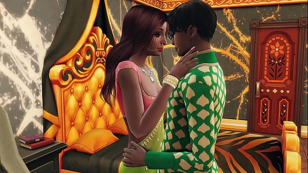 Teen Indian couple having sex for the first time after marriage