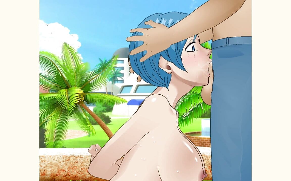 Bulma briefs milf with big busty tits slow & sensual slutty throatfucking in front of capsule corp – SDT