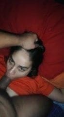 Chilena chupando pico