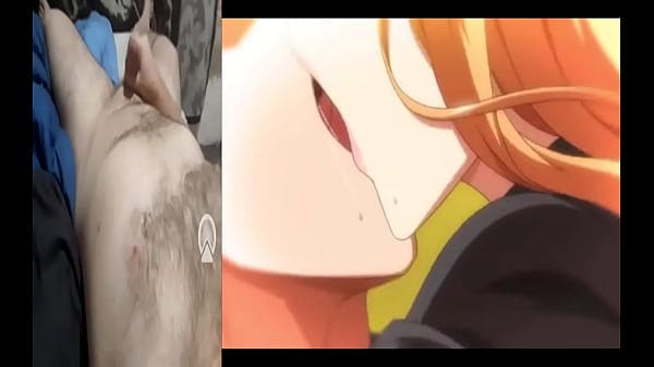 Hentai blonde with big natural tits squirt all over her lover