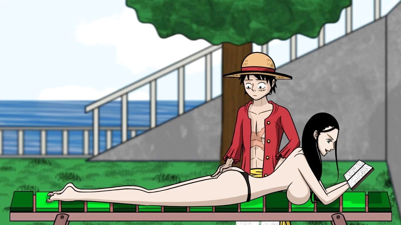 One Slice of Lust (One Piece) Part 3 Nico Robin Naked Body taking Sun By LoveSkySan