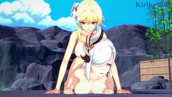 Shenhe and Lumine and Miko Yae and Raiden Shogun intense futanari sex. – Genshin Impact Hentai