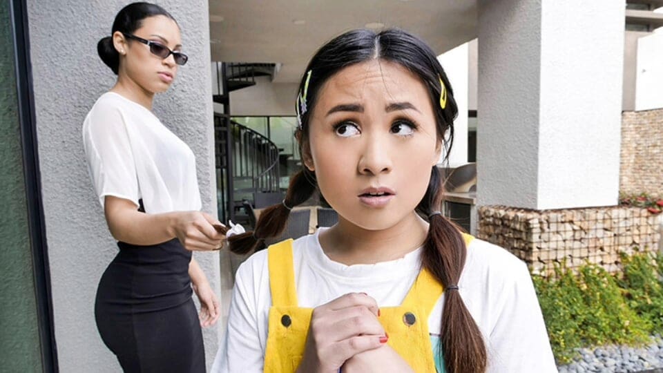 Teen Princess Ella Voneva Gets Her Asian Pussy Rammed By Diamond Banks’ Huge Strap On – LittleAsians FFM Threesome