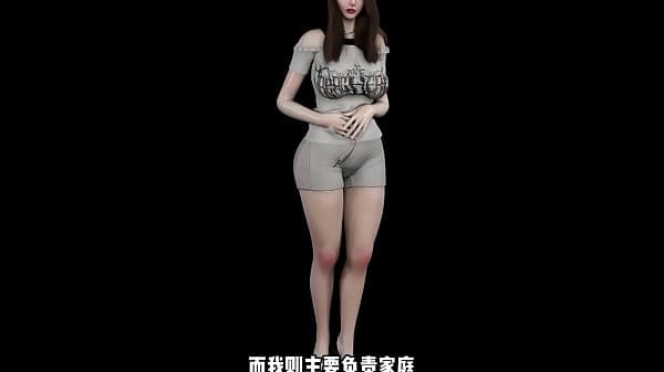 3D horny slut Asian whore cheating with big cock and squirting a lot