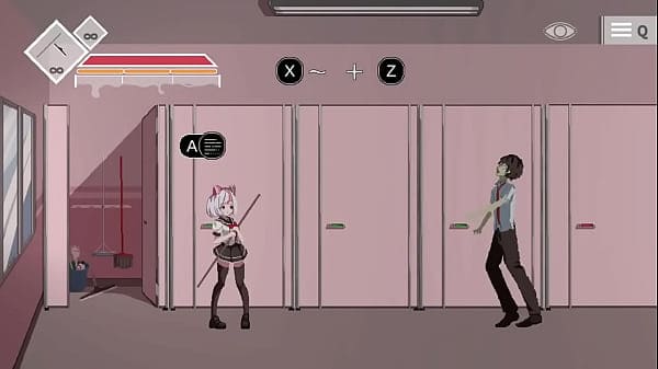 Hentai game cute girl being fucked by a lot of enemies
