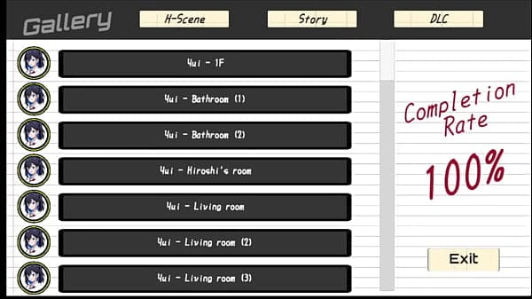 Hentai game. Sexy busty blonde girl having sex with a mature man