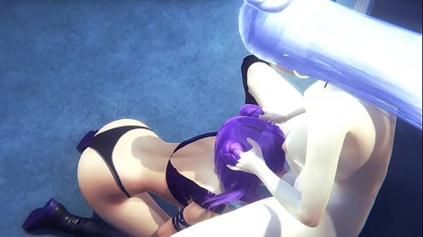 LOL KDA Hentai – Evelynn Futa fucks Kaisa’s ass and blowjob – Japanese Asian Manga Anime Game Porn