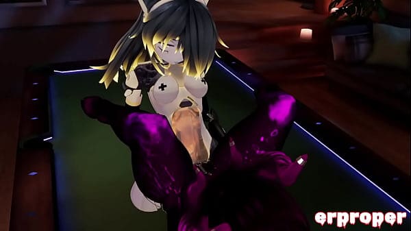 Vrchat a deamon, a robot , and a dragon have hot 3way