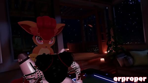 Vrchat vulpix and his trainer do some special training