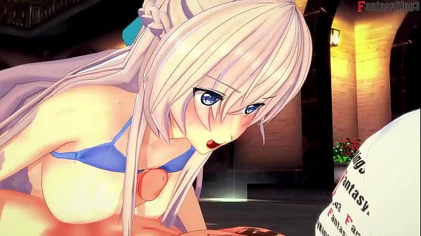 Belfast bikini fucking on public pool | 3 | Azur Lane | Full & POV on Sheer & PTRN: Fantasyking3