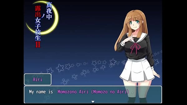 Hentai game. Beautiful blonde girl exposes herself on the street to fuck any man.