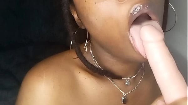 I’m Trying Not to be so Loud while I Suck on this Dildo for you
